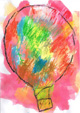 「虹色気球」
