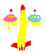 「ロケットとUFO」